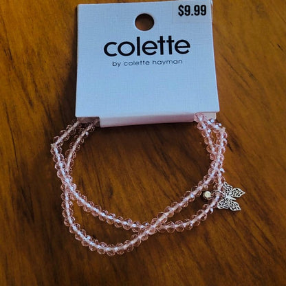 Colette hayman bracelet – brand new – multiple styles available - butterfly effect 2pack beaded butterfly stretch