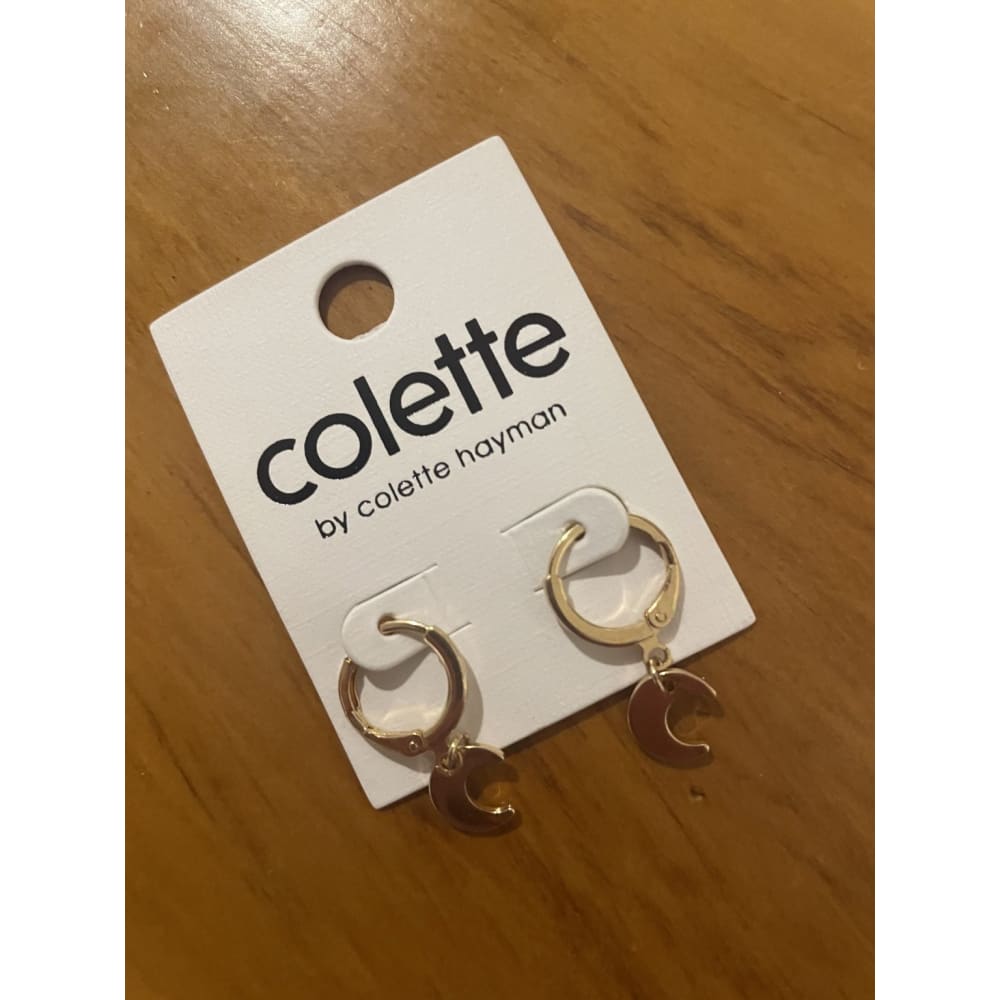 Colette hayman earrings – brand new – assorted styles available - mini hoop with moon - earrings earrings - jewelry