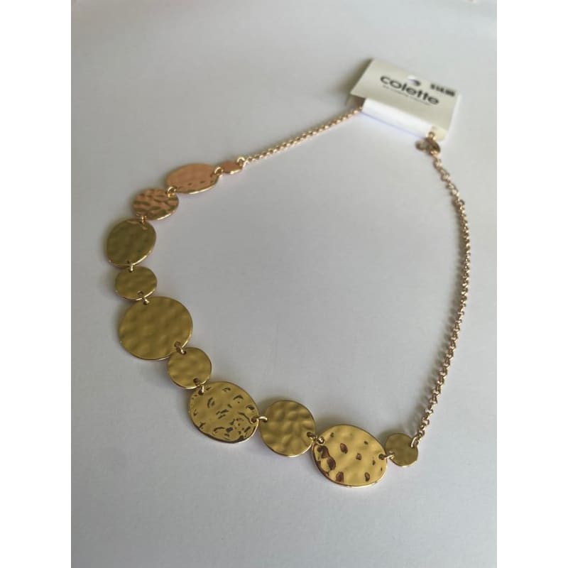 Colette hayman necklace – brand new – multiple stylish variants available - metal disc short - necklaces jewelry