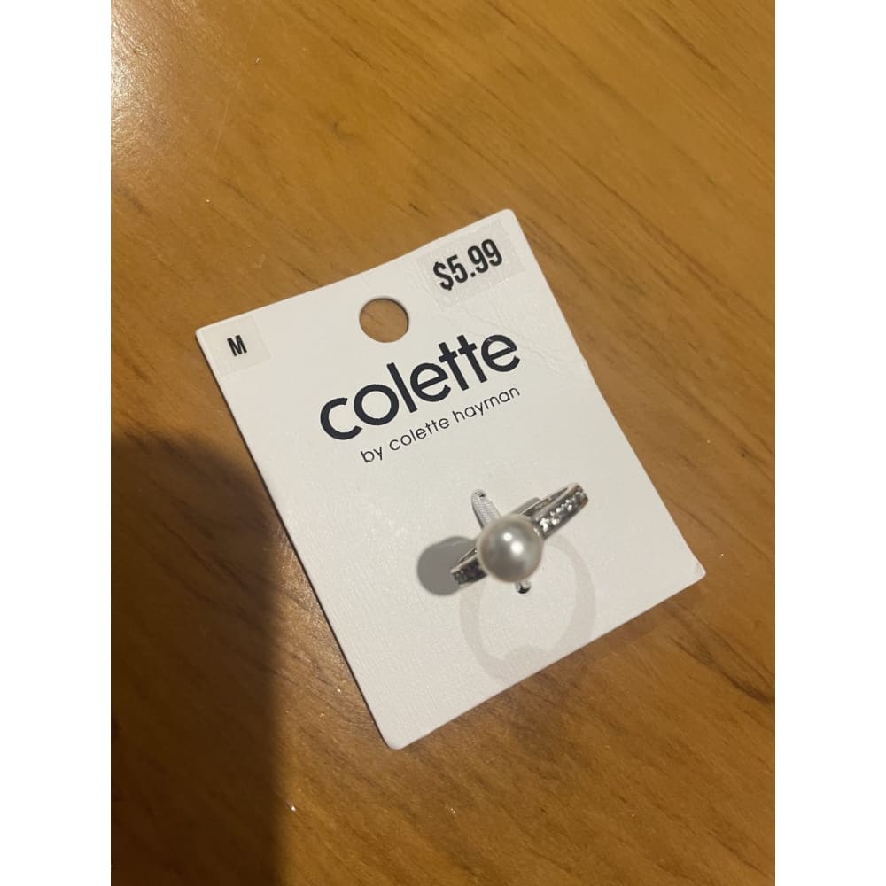 Colette hayman ring - pearl & crystal band ring - rings jewelry - ring fashion accessories