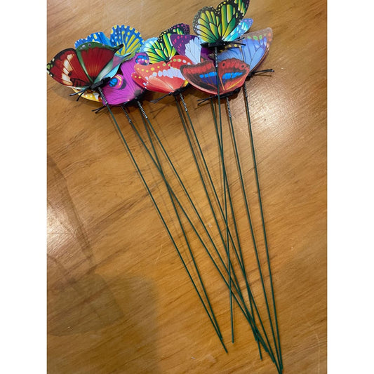 10x colorful butterfly garden stakes - decor home&living materials