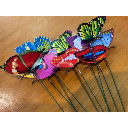 10x colorful butterfly garden stakes - decor home&living materials