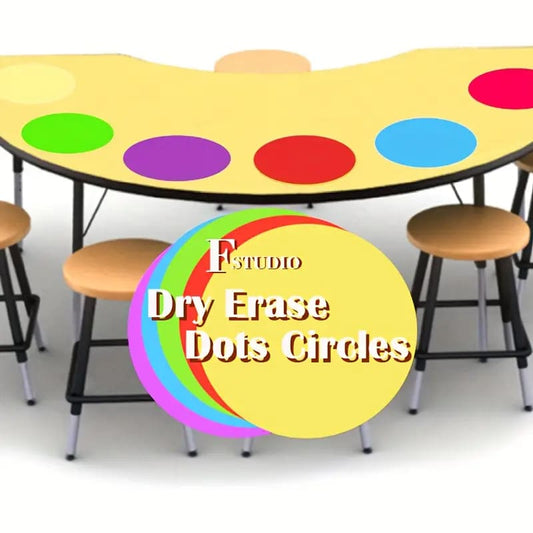 10pc dry erase dots for teaching tables - dry-erase boards stationery