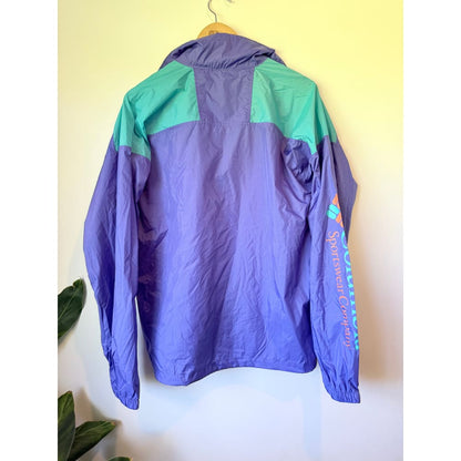 Columbia size m purple riptide windbreaker jacket rrp $165.00 - windbreakers