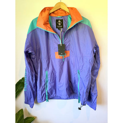 Columbia size m purple riptide windbreaker jacket rrp $165.00 - windbreakers