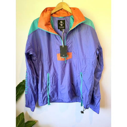 Columbia size m purple riptide windbreaker jacket rrp $165.00 - windbreakers