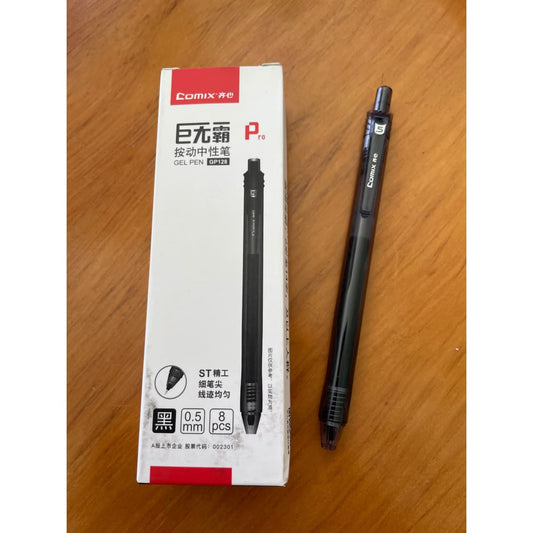 8 pack of comix black 0.5mm gel pens - gel pens stationery stationery