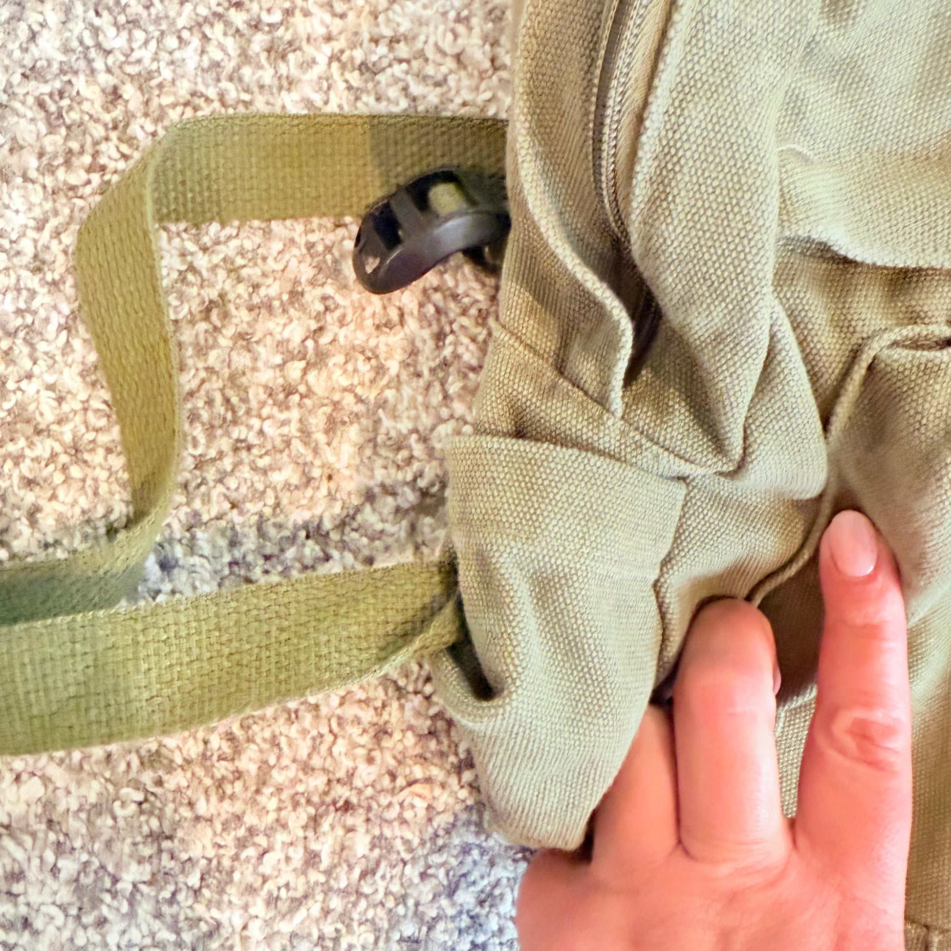 Compact khaki canvas backpack - backpacks home&living materials