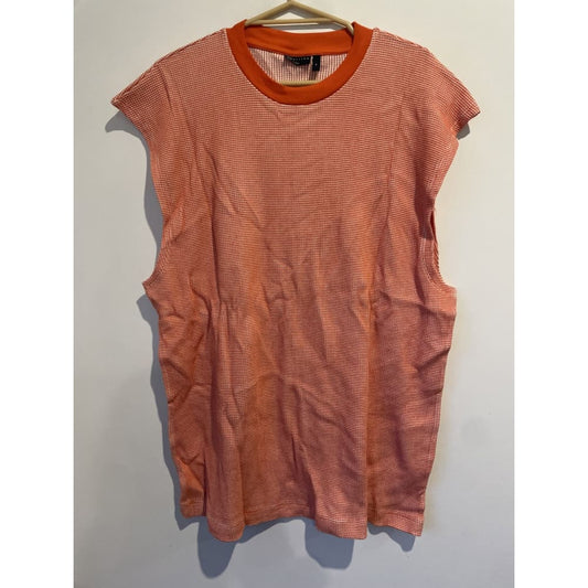 Brand new asos design size m orange vest - clothing tops clothing & fashion - men - vest men’s apparel