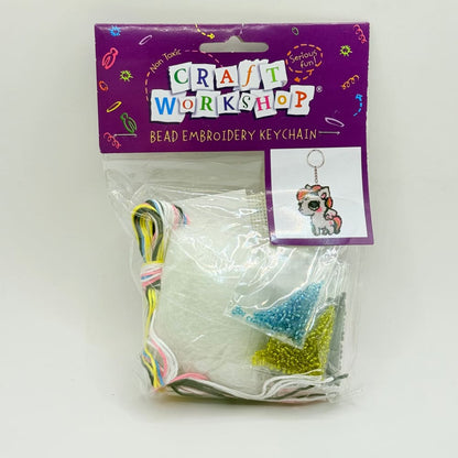Craft workshop bead embroidery keychain - unicorn - needlecraft kits crafts