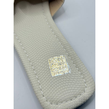 Size 43 chain detail flat sandals – cream | luxe comfort meets everyday style - sandals women’s shoes