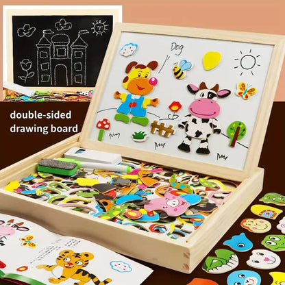 120pc magnetic activity puzzle & drawing boards - puzzles toys toys