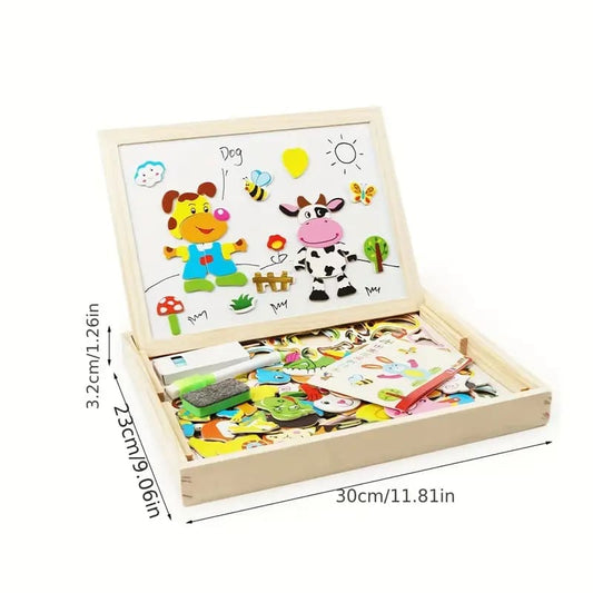 120pc magnetic activity puzzle & drawing boards - puzzles toys toys