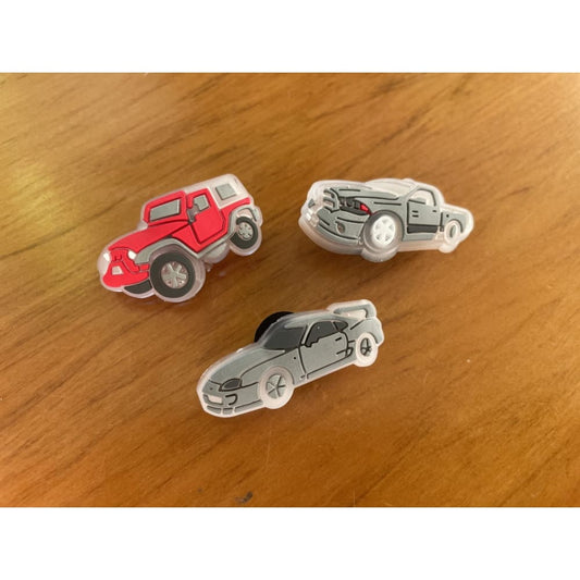 3x cars shoe charms - shoe accessories clogs - shoe accessories - shoe charms fashion accessories