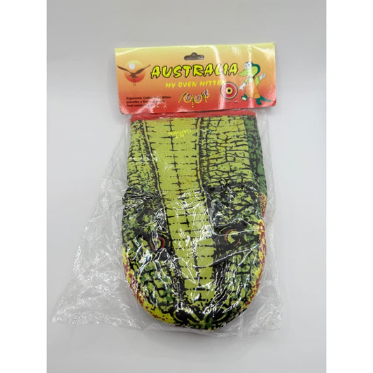 Australia crocodile oven mitt - green - oven mitts & pot holders home&living materials