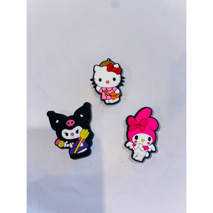 3x cute hello kitty & kuromi shoe charms - hello kitty 5 - shoe accessories clogs - shoe accessories - shoe charms
