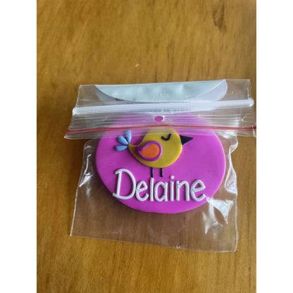 Handmade personalised name badge - delaine - name plates office supplies - stationery stationery