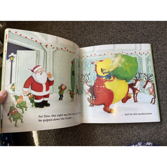 The dinosaur that pooped a reindeer! - print books book - fiction - literature printed media