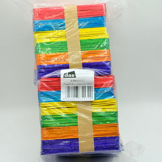 das Coloured Popsicle Sticks Value Pack (1000 pc)