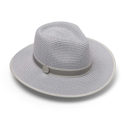 Deborah hutton canopy bay mixed grey coolum fedora hat silver mist rrp $135 - fedoras accessories women’s apparel