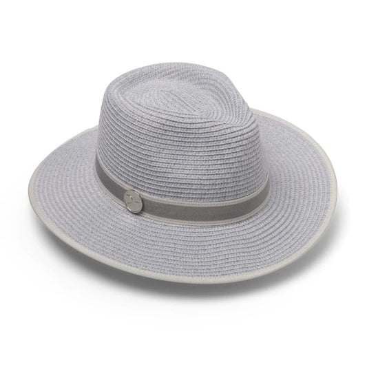 Deborah hutton canopy bay mixed grey coolum fedora hat silver mist rrp $135 - fedoras accessories women’s apparel
