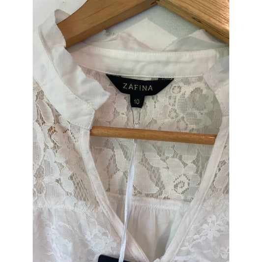 Zafina size 10 lace blouse - blouses blouse - clothing & fashion - designer clearance women’s apparel