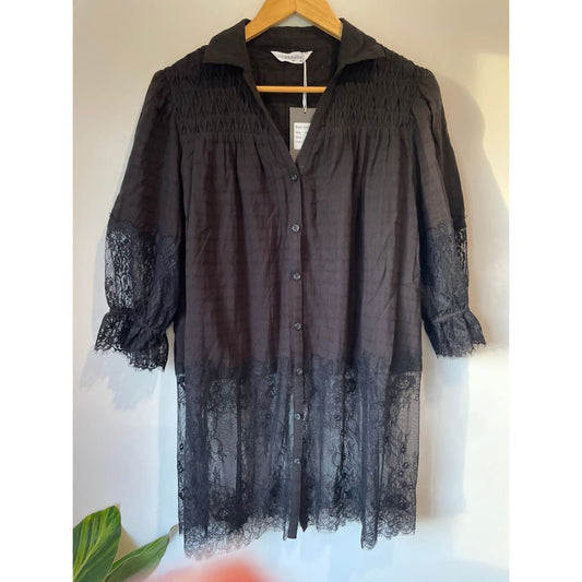 Seduce nz size 10 lace trim top - clothing tops blouse - clothing & fashion - designer clearance - top women’s apparel