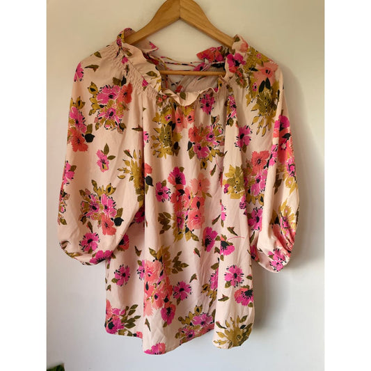 Zafina size 10 floral top - clothing tops clothing & fashion - designer clearance - dresses - top women’s apparel