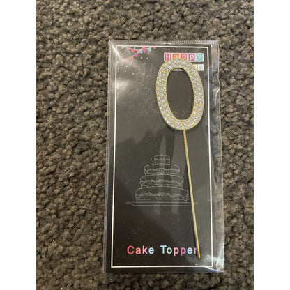 Diamanté small cake topper – gold or silver - gold - cake decorating supplies cake decorations - seasonal & holidays