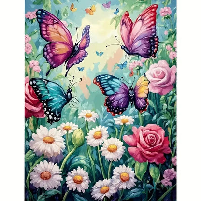 30x40cm diamond art kit – vibrant flower & butterfly designs – brand new - drawing & painting kits crafts
