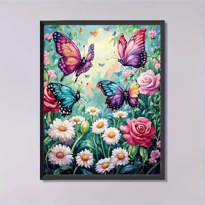 30x40cm diamond art kit – vibrant flower & butterfly designs – brand new - drawing & painting kits crafts