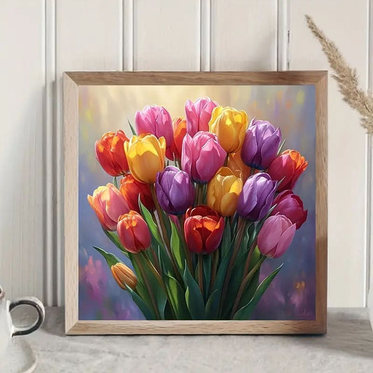 20x20cm diamond art kit – tulip & daisy cow designs – brand new - tulip - mosaic kits crafts