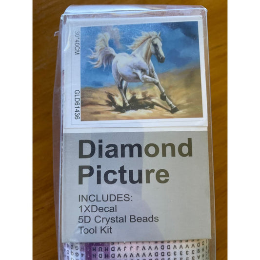 5d diamond painting kit - horse - 30x40cm - mosaic kits crafts