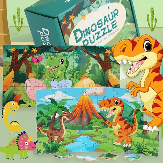 2-in-1 dinosaur puzzle - puzzles toys