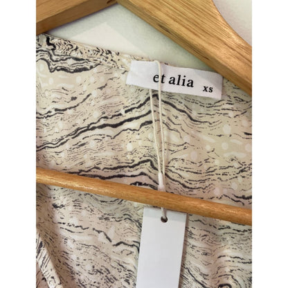 Et alia size xs/8 marble asymmetrical tunic - tunics blouse - clothing & fashion - designer clearance women’s apparel