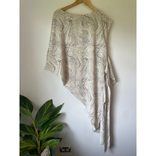 Et alia size xs/8 marble asymmetrical tunic - tunics blouse - clothing & fashion - designer clearance women’s apparel