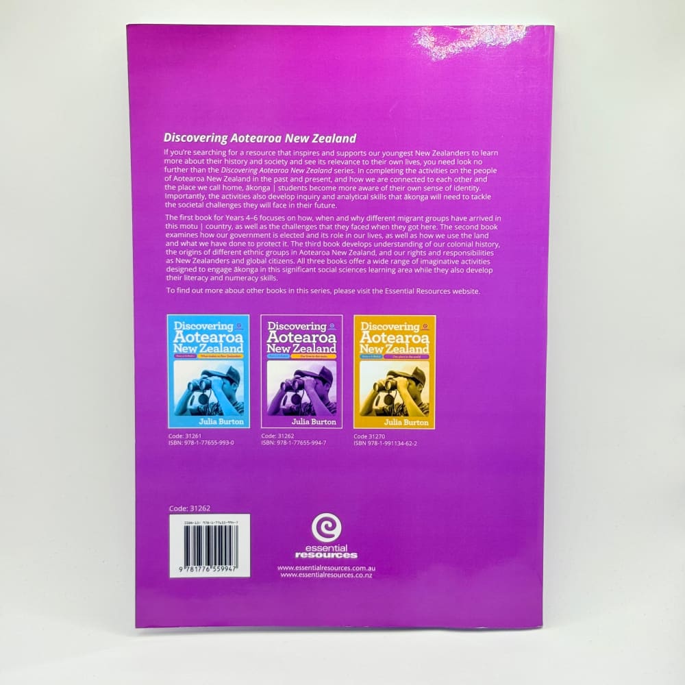 Discovering aotearoa new zealand years 4-6 book 2 by julia burton - print books what’s new printed media