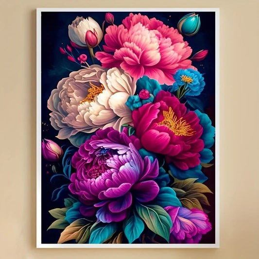 30x40cm floral diamond art kit - art & craft kits crafts