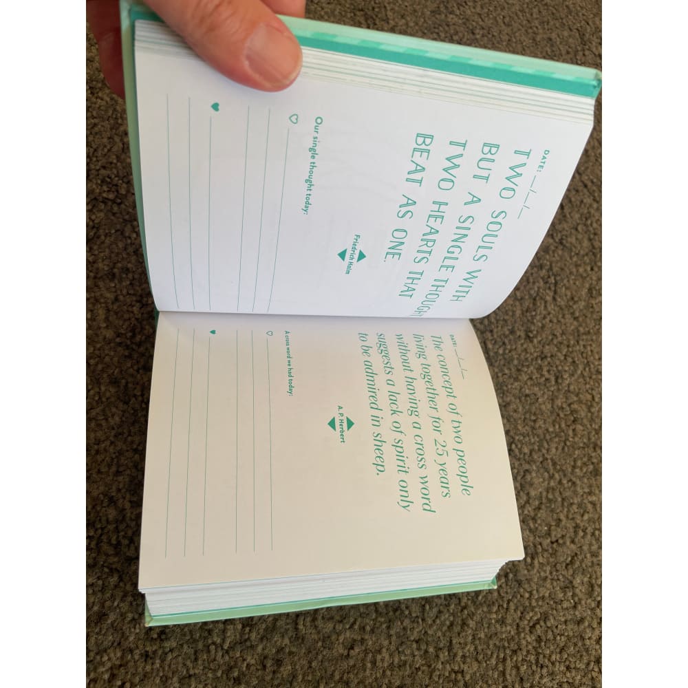 Do one thing every day together: a journal for two - art & craft paper printed media
