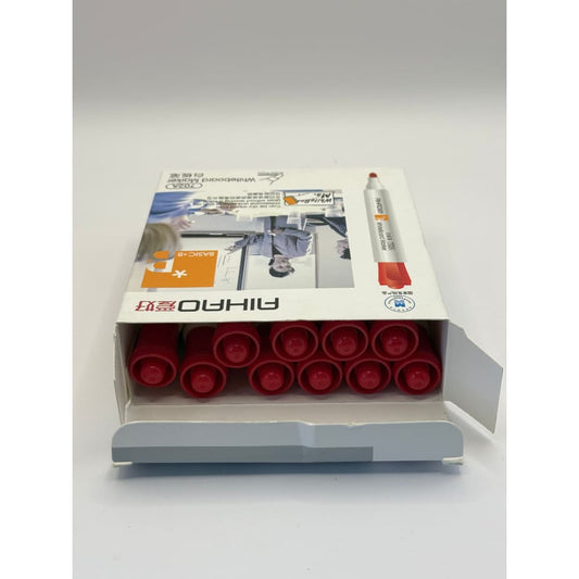 Aihao 702a red bullet point whiteboard marker - 10 pens - markers stationery