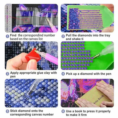 Hummingbird Floral 5D Diamond Painting Kit 30x40cm