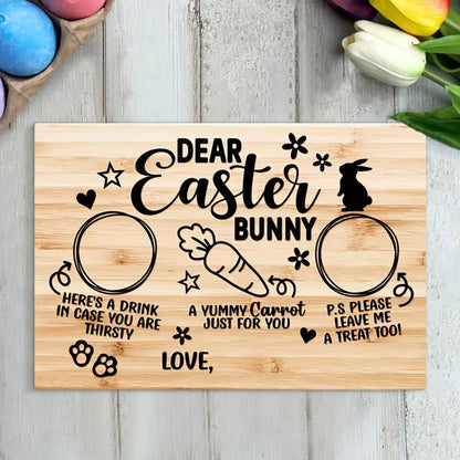 Easter bunny wooden board - holiday ornaments seasonal & holidays decorations