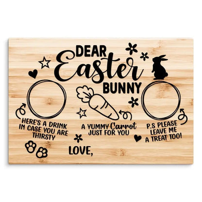 Easter bunny wooden board - holiday ornaments seasonal & holidays decorations
