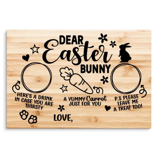 Easter bunny wooden board - holiday ornaments seasonal & holidays decorations