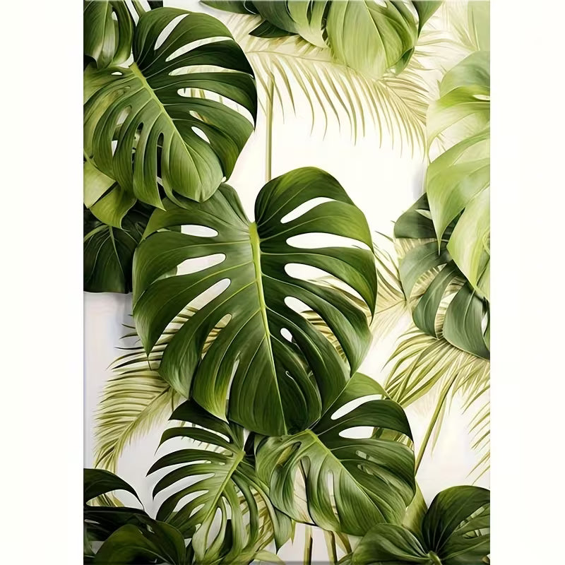 30x40cm  5D Diamond Painting Kit – Monstera Design