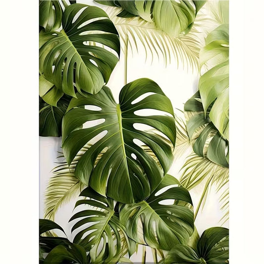 30x40cm  5D Diamond Painting Kit – Monstera Design