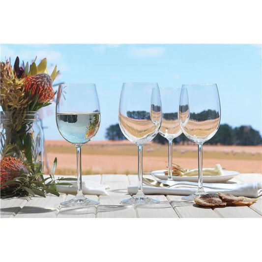 Ecology classic white wine glasses 350ml - set of 6 - stemware glass - home & living home&living materials