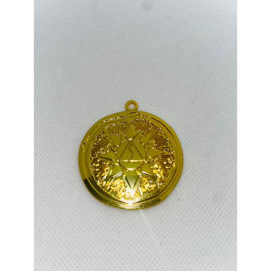 Large stylish pendant with sun and triangle emblem - charms & pendants charms fashion accessories