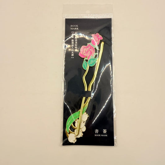 Elegant floral metal bookmarks - bookmarks stationery