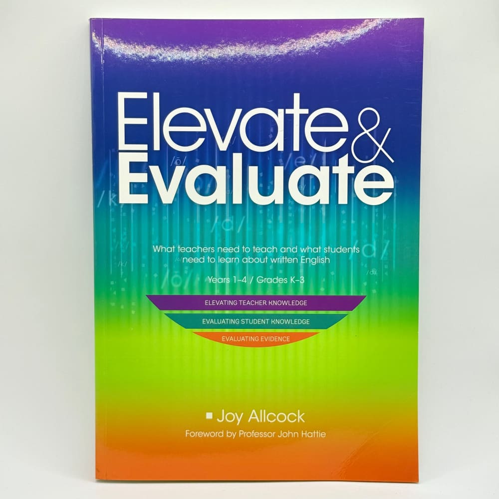 Elevate & evaluate - by joy allcock - print books what’s new printed media